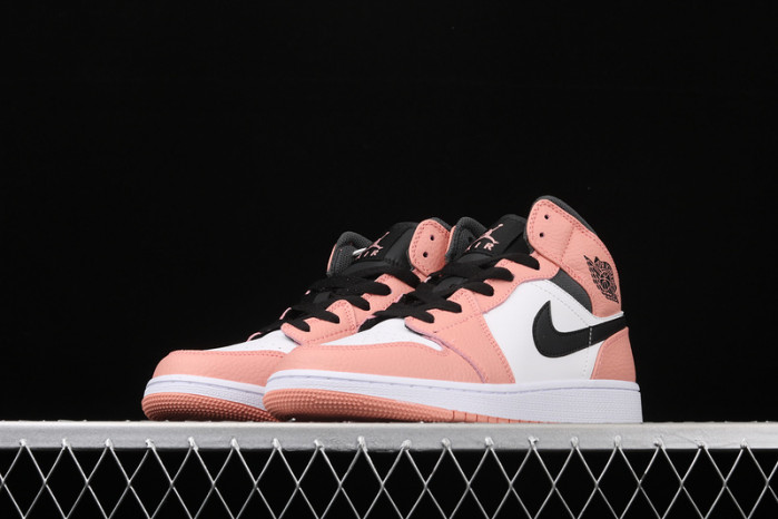 air jordan 1 mid pink quartz (gs) 555112-603