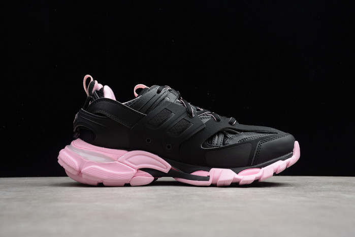 bl track led trainers sneaker black pink 10605