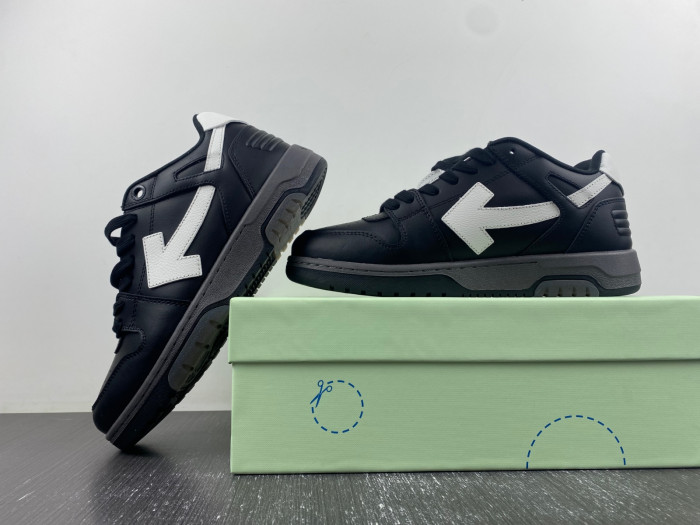 ofw out of office low-top leather sneakers