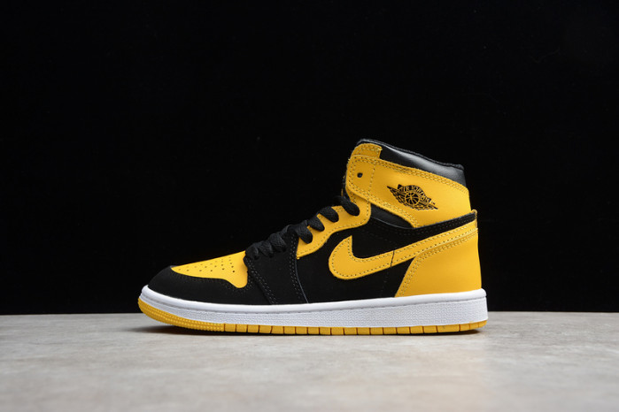 air jordan 1 kids yellow toe black white 552724-035