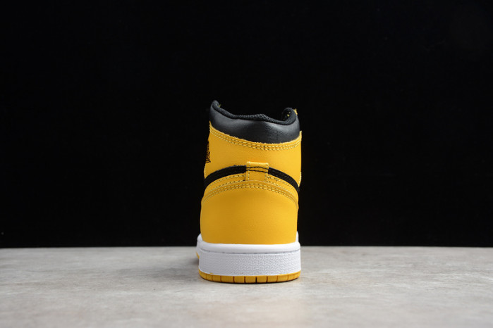 air jordan 1 kids yellow toe black white 552724-035