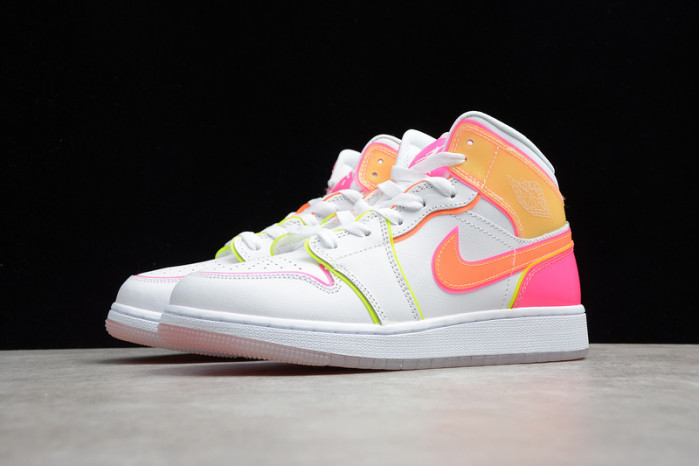 air jordan 1 mid gs "edge glow" 2020 - cv4611 100