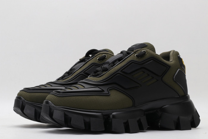PRAD BLACK GREEN SNEAKERS