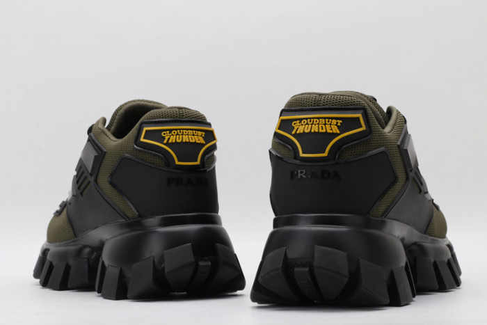 PRAD BLACK GREEN SNEAKERS