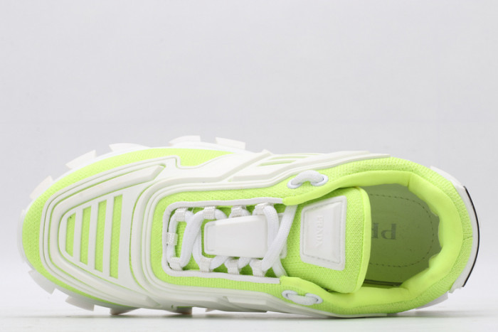 PRAD WHITE LEMON GREEN SNEAKERS