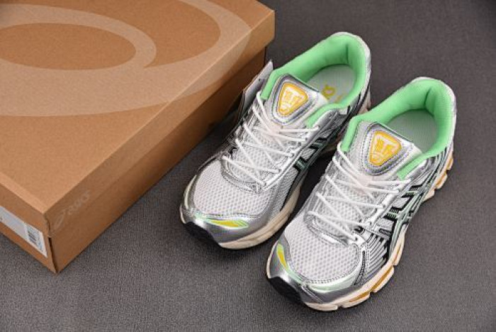 As1cs gel-kayano 12.1 silver green orange 1203a827-100