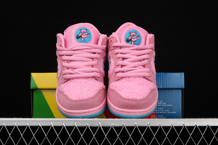 grateful dead x nike dunk low sb "pink bear" cj5378-600