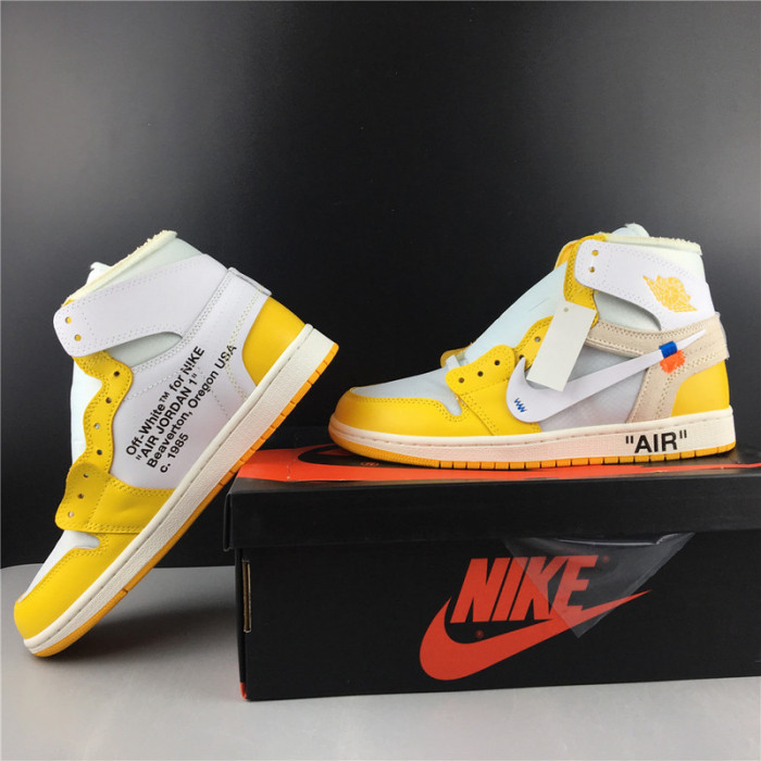 ofw air jordan 1 retro canary yellow aq0818-149