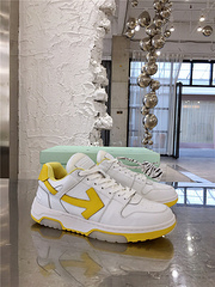 ofw out of office low-top leather sneakers