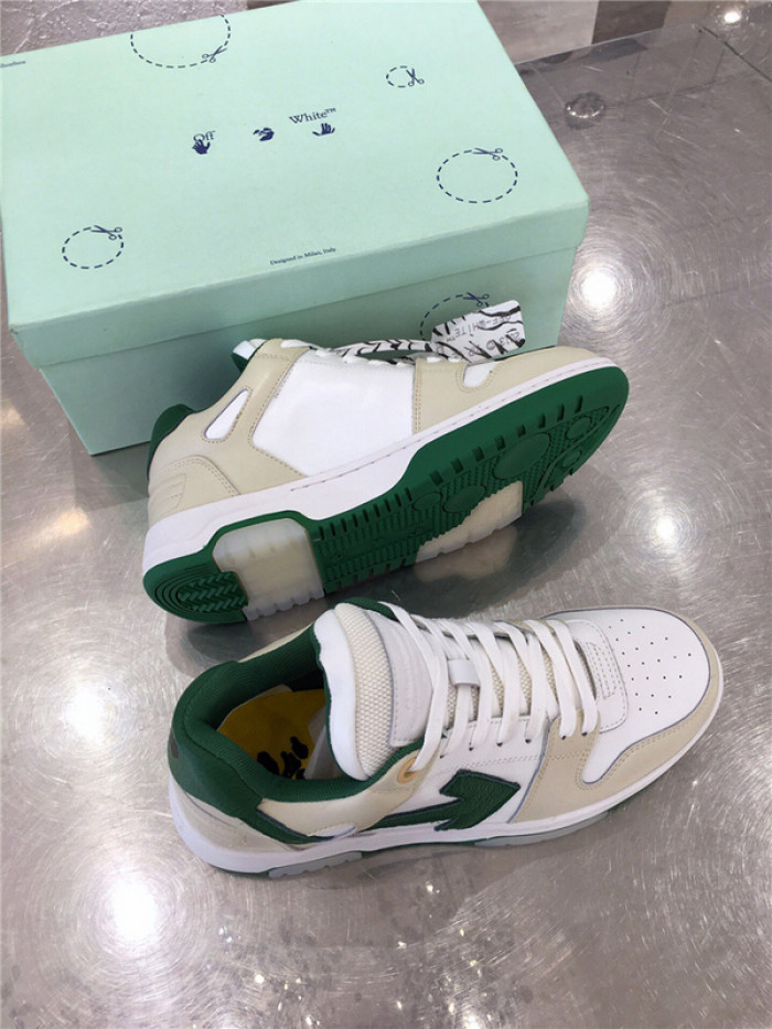 ofw out of office low-top leather sneakers