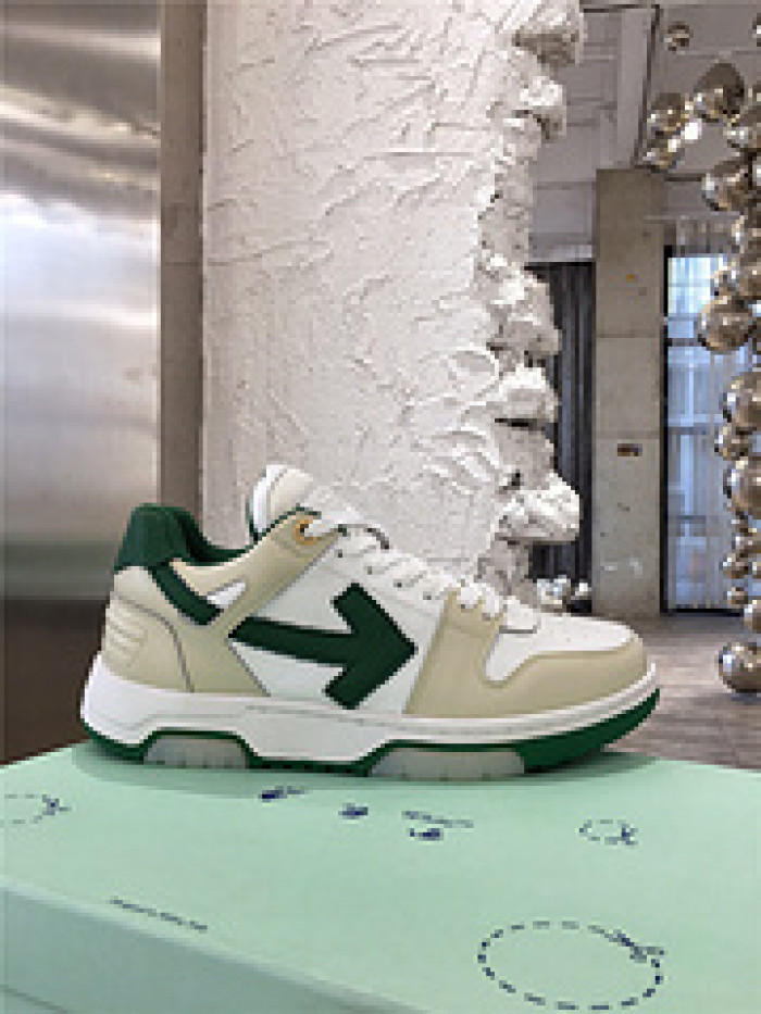 ofw out of office low-top leather sneakers