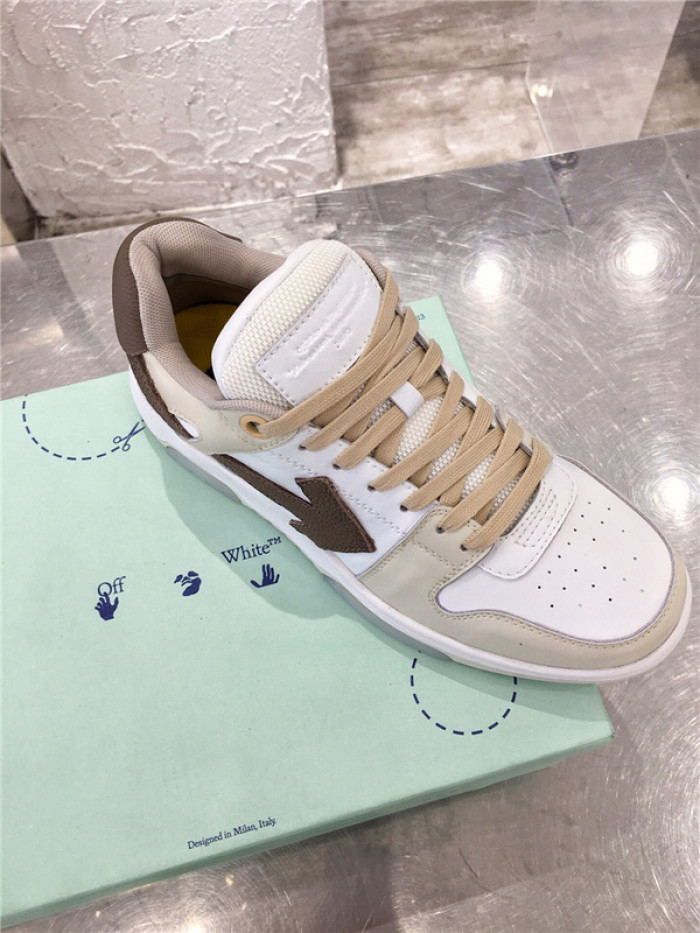 ofw out of office low-top leather sneakers