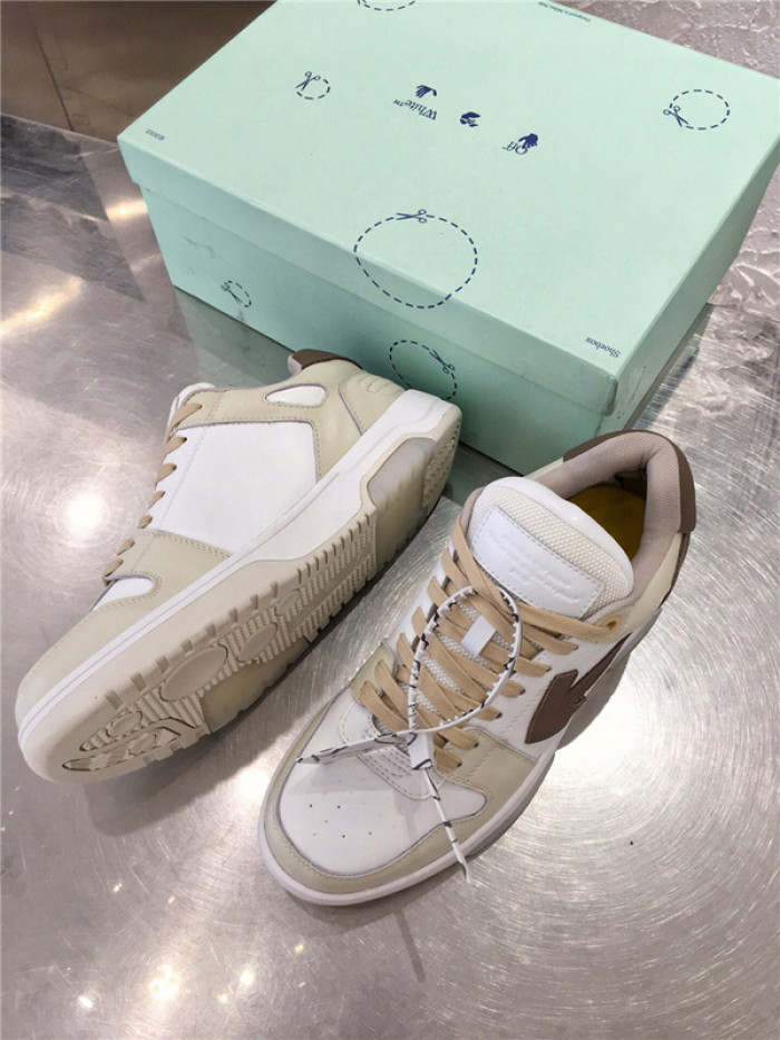 ofw out of office low-top leather sneakers