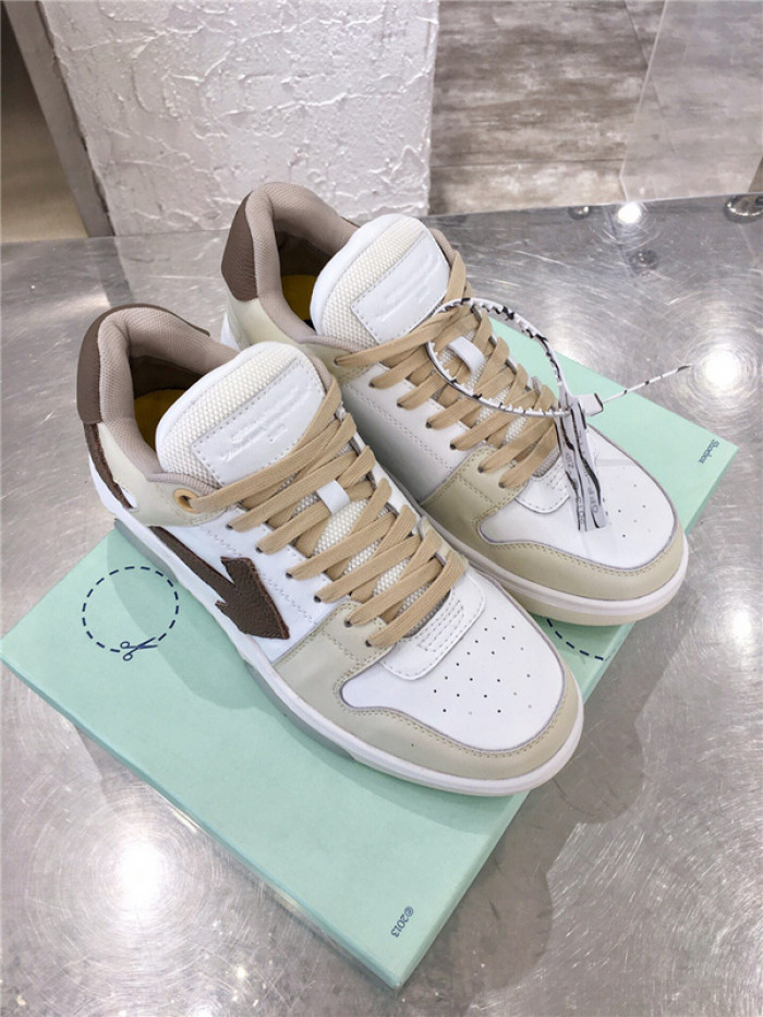 ofw out of office low-top leather sneakers
