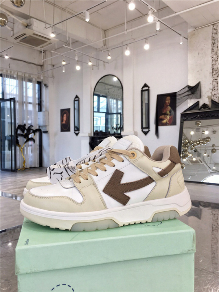 ofw out of office low-top leather sneakers