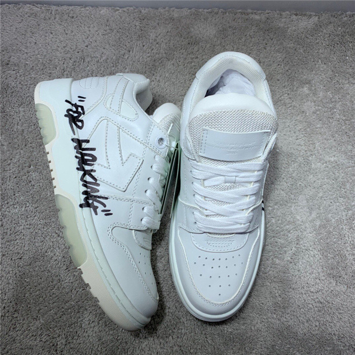 ofw out of office low-top leather sneakers