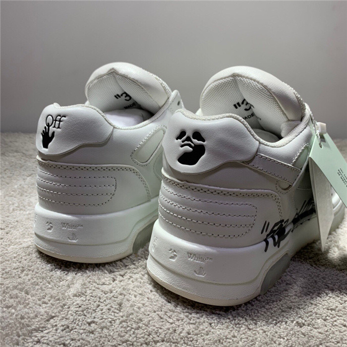 ofw out of office low-top leather sneakers