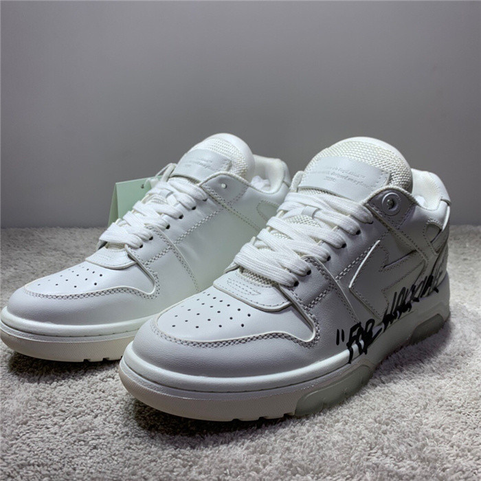 ofw out of office low-top leather sneakers