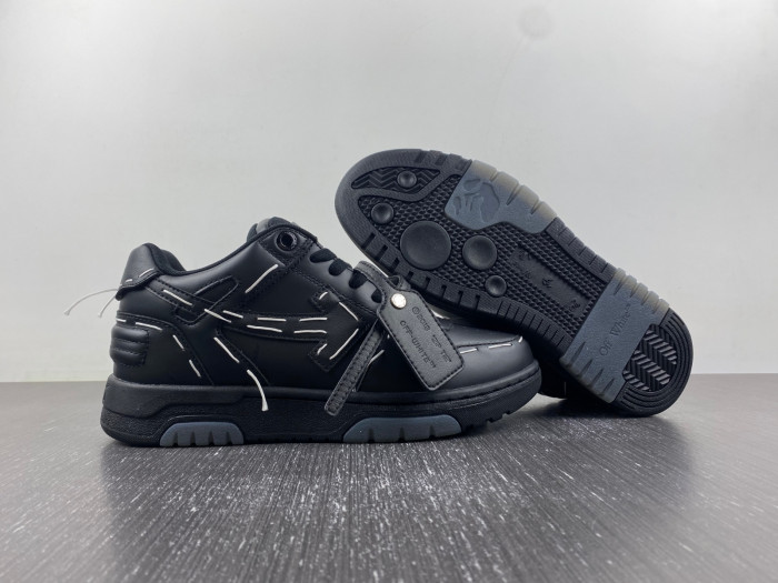 ofw out of office low-top leather sneakers