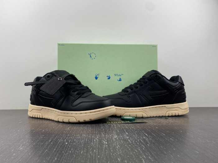 ofw out of office low-top leather sneakers