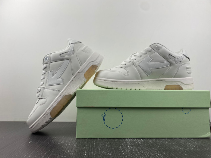 ofw out of office low-top leather sneakers