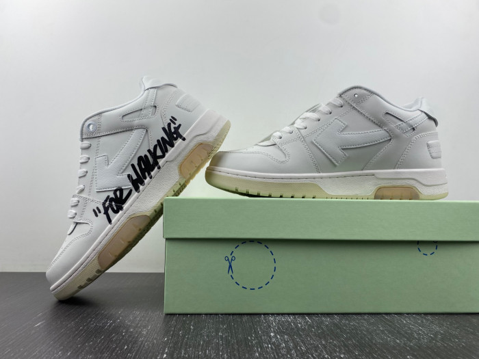 ofw out of office low-top leather sneakers