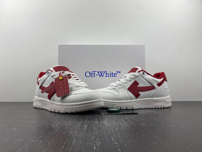 ofw out of office low-top leather sneakers