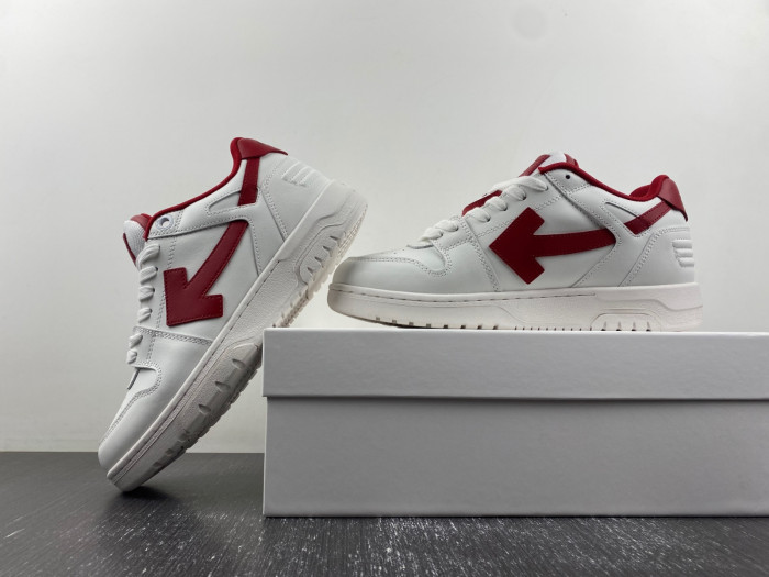 ofw out of office low-top leather sneakers