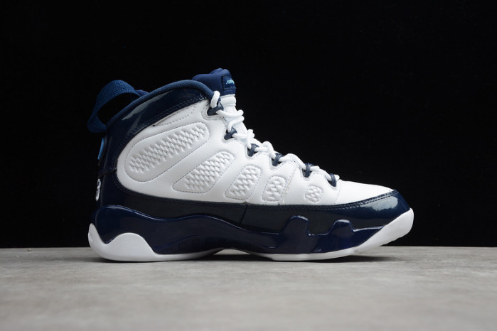 air jordan 9 unc white/university blue-midnight navy 302370-145
