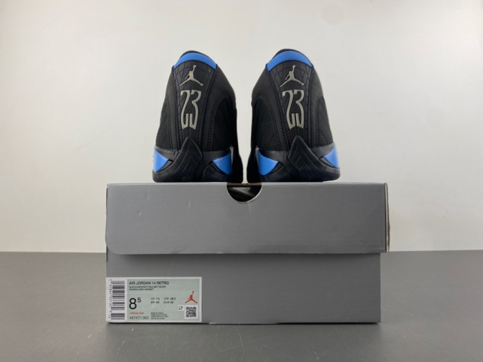 Jordan 14 "Black/University Blue" 487471-002