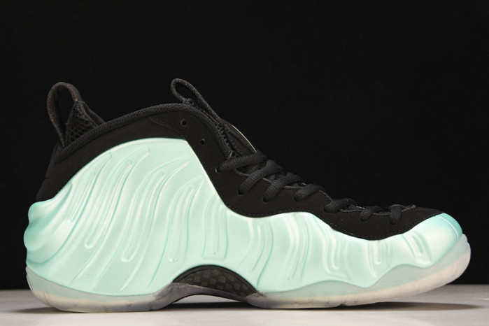 nike air foamposite pro “island green” metallic platinum mens 624041-303