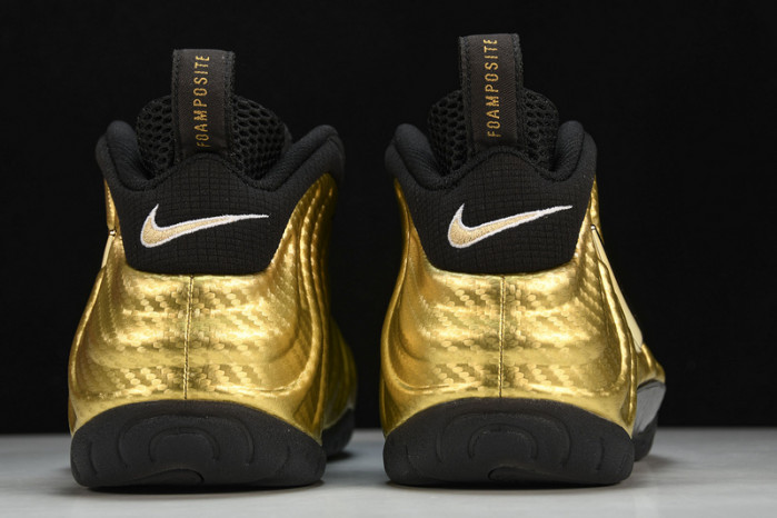 air foamposite pro “metallic gold” black mens 624041-701
