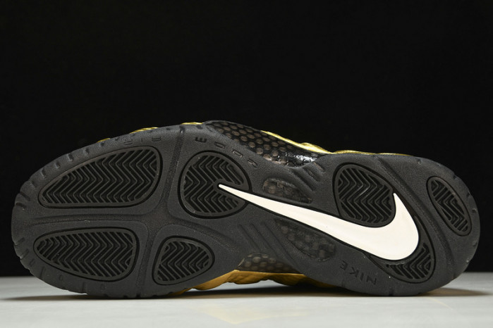 air foamposite pro “metallic gold” black mens 624041-701