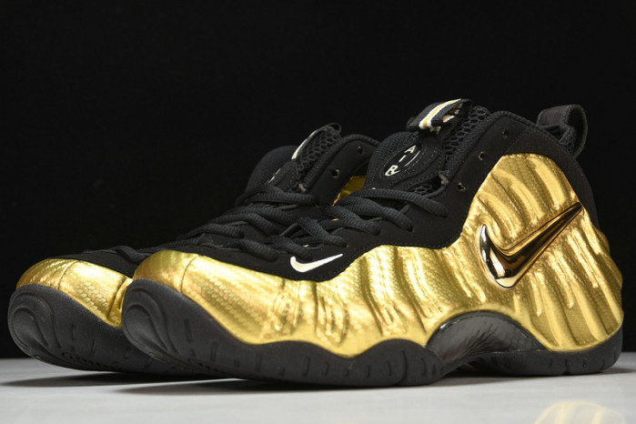 air foamposite pro “metallic gold” black mens 624041-701