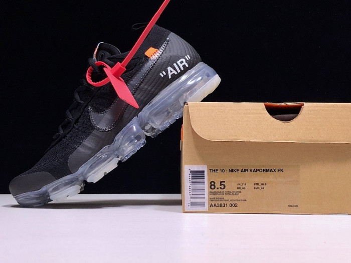 ofw x nike air vapormax fk black - aa3831-002