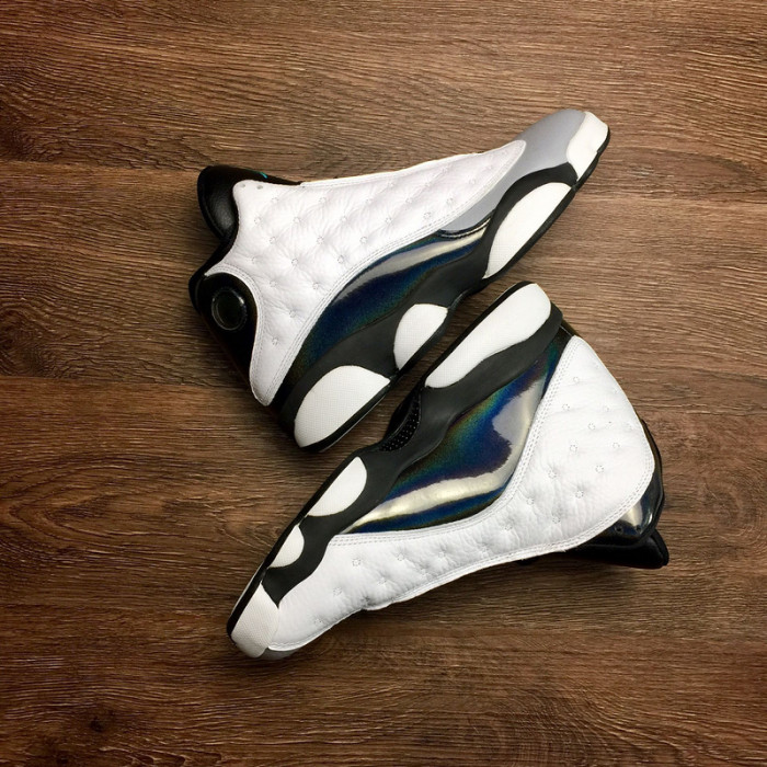 air jordan 13 retro “barons hologram” white/grey mens 414571-115
