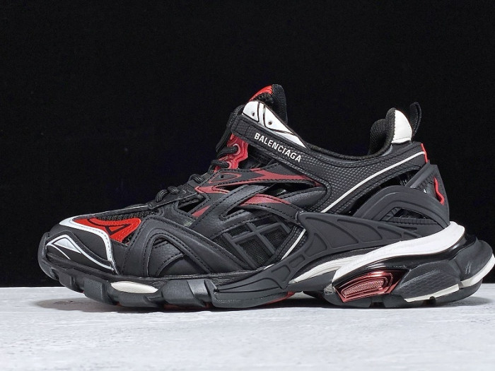 bl track trainers sneaker black red h903p081