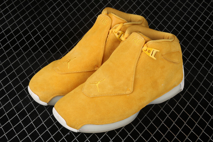 air jordan 18 retro "yellow suede" - air jordan - aa2494-701