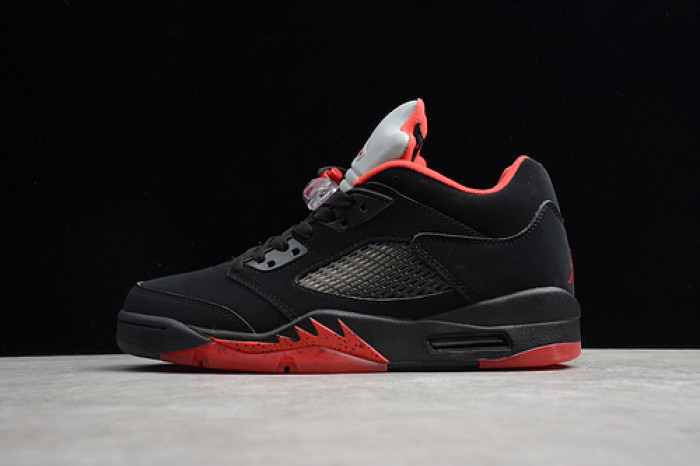 air jordan 5 retro low alternate 90 black/gym red-metallic hematite 819171-001