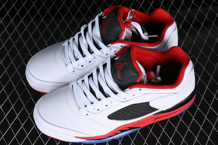 air jordan 5 retro low fire red white/black/red 819171-101