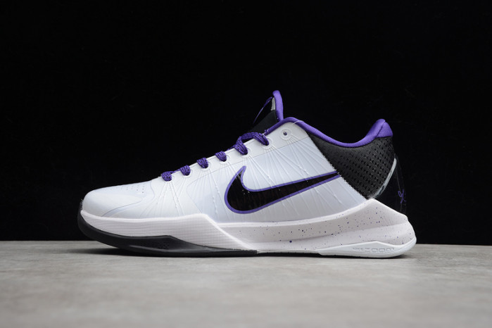 zoom kobe 5 inline white/black-vrsty purple 386429-101