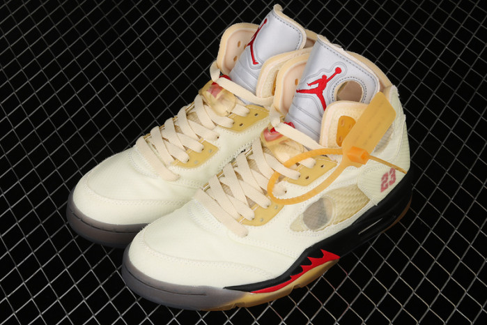 ofw x air jordan 5 “sail” dh8565-100