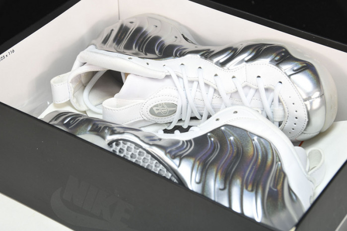 nike air foamposite one Ch*0me white aa3963-100
