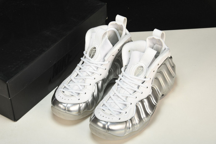 nike air foamposite one Ch*0me white aa3963-100