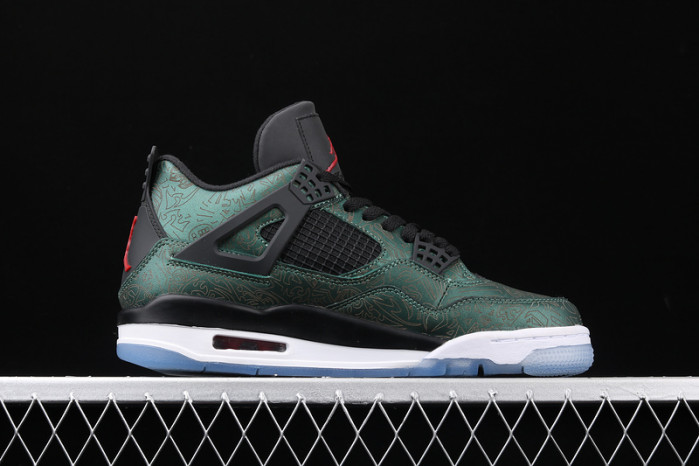 air jordan 4 laser green/blaca/white aj4-1043515