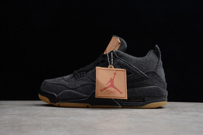 levi''s x air jordan 4 ''black'' ao2571-001