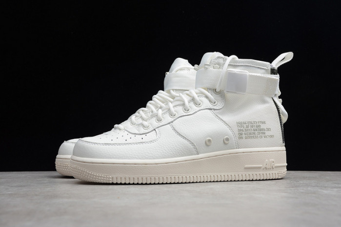 NIKE AIR FORCE 1 MID “TRIPLE IVORY” WHITE - AA6655-100