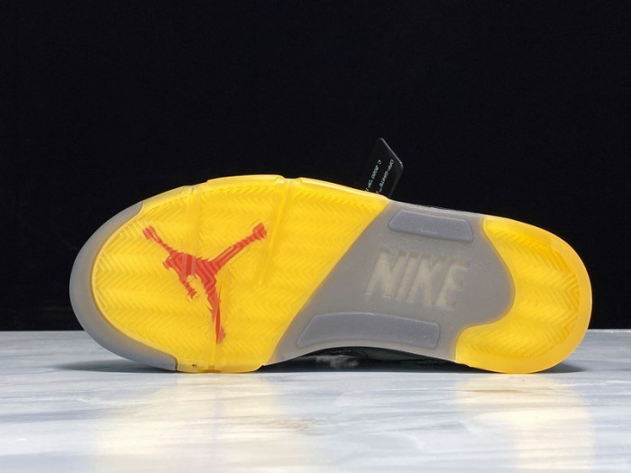 ofw air jordan 5 sp black muslin fire red - ct8480-001