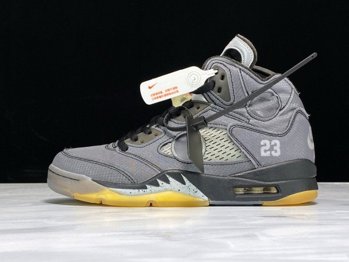 ofw air jordan 5 sp black muslin fire red - ct8480-001