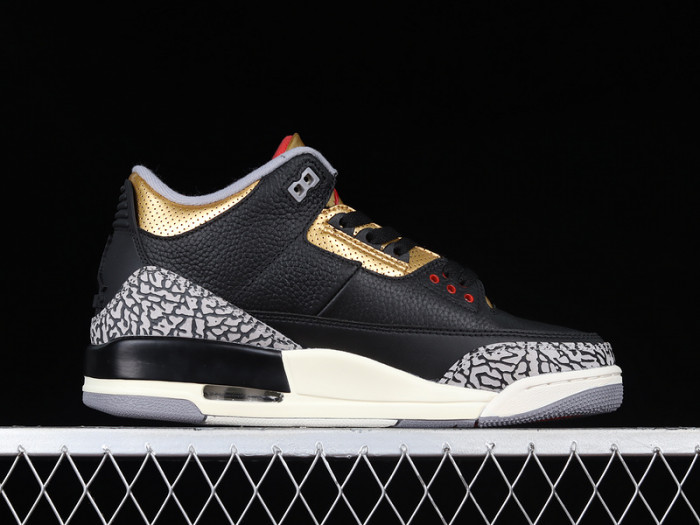 air jordan 3 black gold wmns ck9246-067